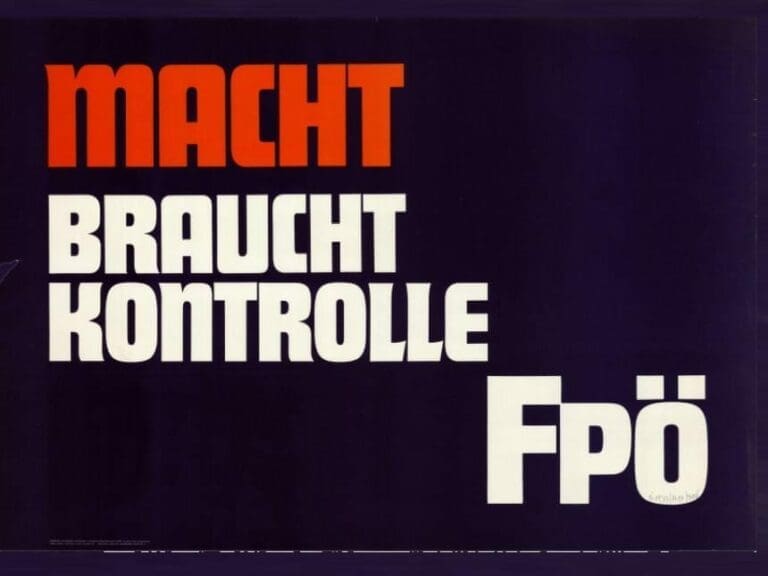 Macht braucht Kontrolle: Spruch stammt von FPÖ — Bild: Österreichische Natinalbibliothek
