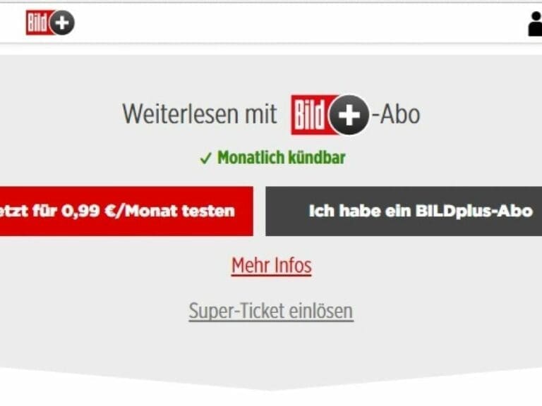 Medienkrieg: BILD verklagt Focus Online — Bild: Sceenshot Bild-Plus