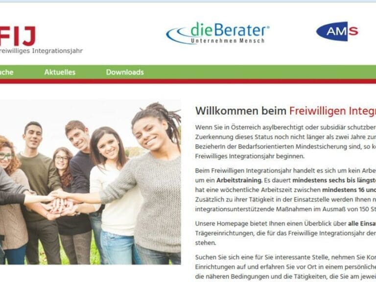 Nur 3 Asylanten machten Integrationsjahr fertig — Bild: Screenshot www.integrationsjahr.at