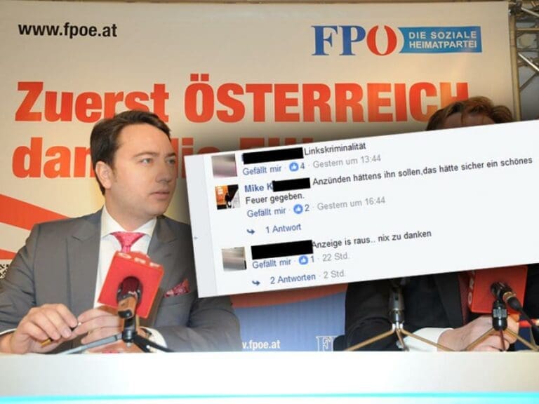 FPÖ-Politiker hätte angezündet werden sollen — Bild: Unzensuriert.at / Screenshot Facebook