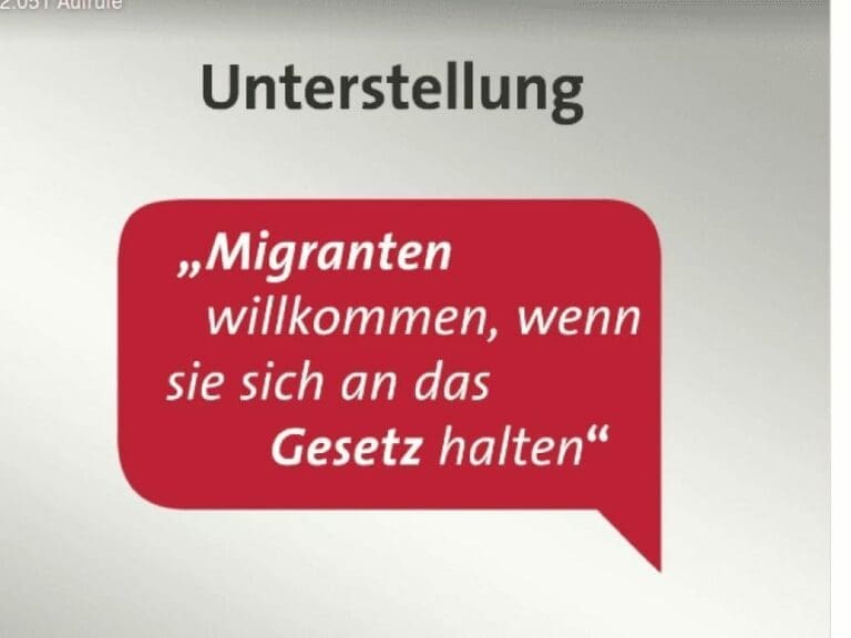 “Migranten willkommen, wenn sie sich an das Gesetz halten” – Dieser Satz ist für die ARD-Tagesschau “Hatespeech” — Bild: Bildschirmfoto ARD-Tagesschau / Facebook