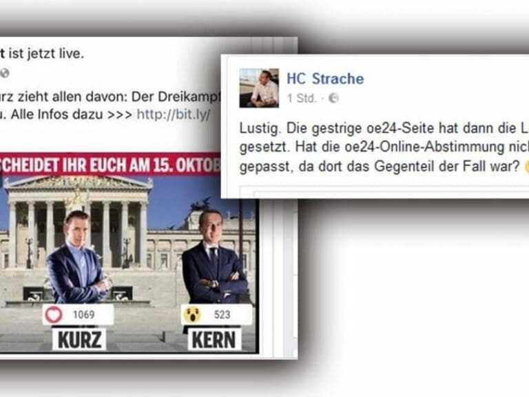 Hype um "Basti": oe24.at blamierte sich mit Voting — Bild: Screenshots Facebook