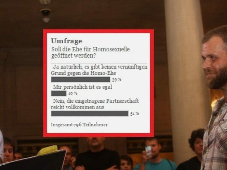 Schweigende Mehrheit gegen Homo-Ehe — Bild: Pargon (Gay Marriages at SF City Hall) / flickr (CC BY 2.0) bzw. Screenshot heute.at