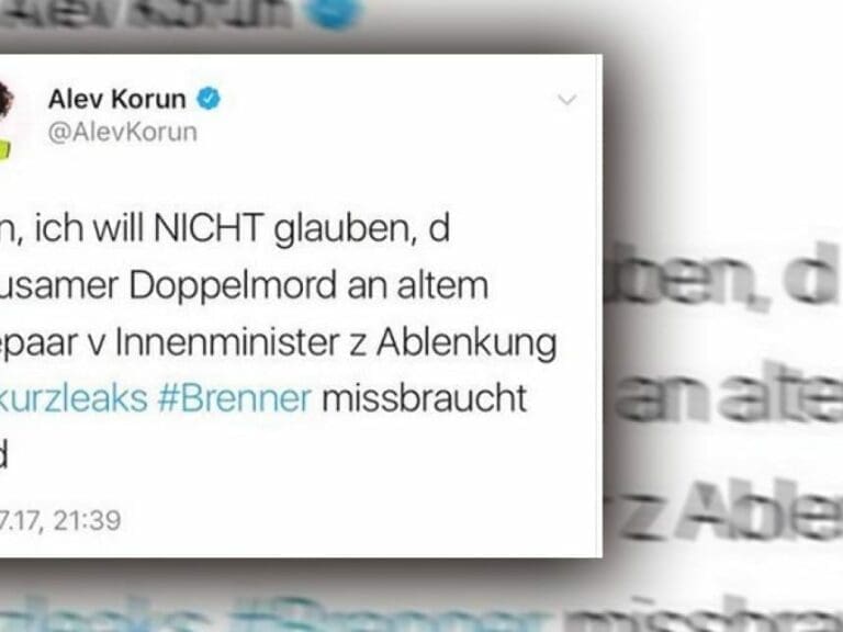 Grüner Eklat um Mord an Linzer Ehepaar — Bild: Screenshot Twitter