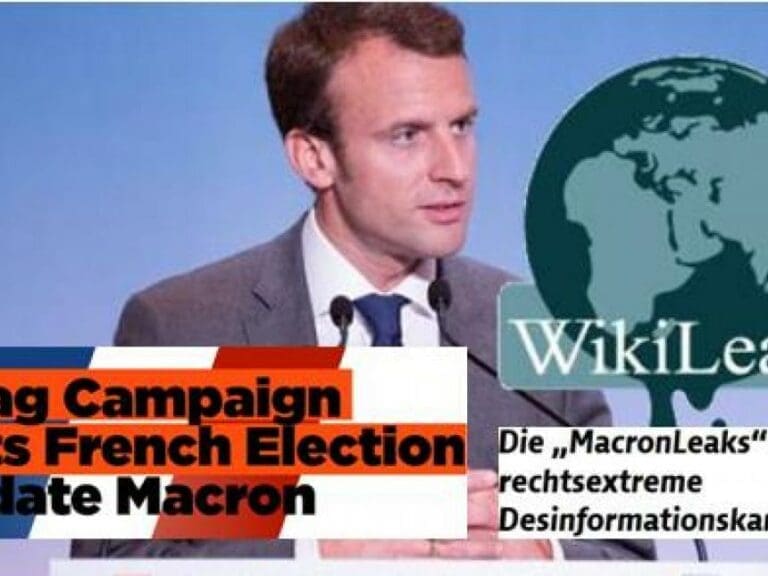 Unzensuriert und Co. Schuld an #MacronLeaks — Bild: Pablo Tupin-Noriega / Wikimedia (CC BY-SA 4.0) bzw- wikileaks.org - Montage: unzensuriert