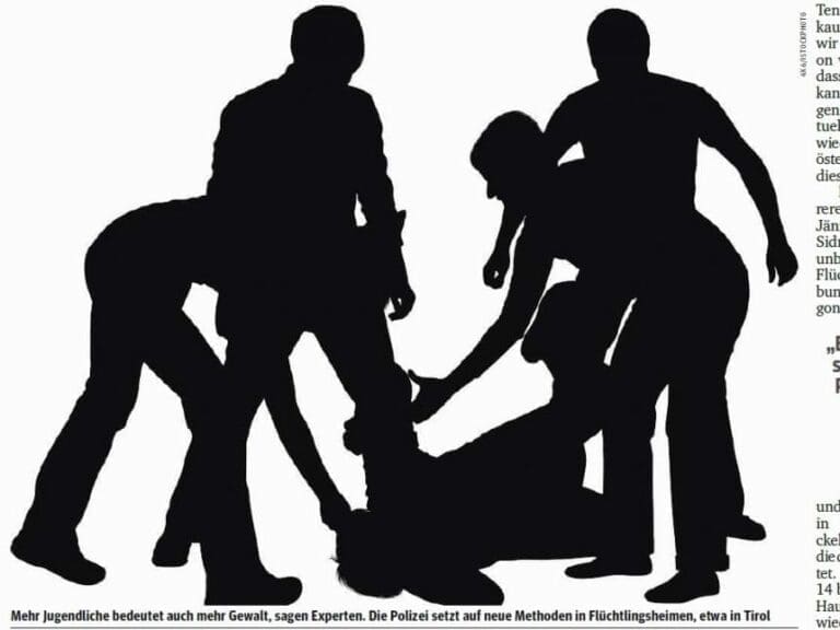 "Junge Männer" laut "Kurier" schuld an Gewalt — Bild: Kurier vom 29.12.2016, Seite 7