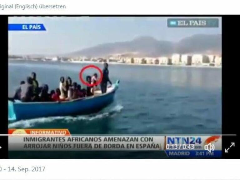 Migranten werfen Babys ins Meer bei Deportation — Bild: Screenshot / Twitter @OnlineMagazin
