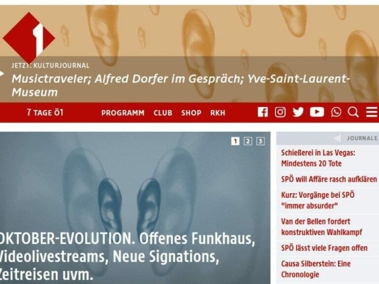 Ö1: Gender, Islam und Migration als Leitthemen — Bild: Ö1 (Screenshot)