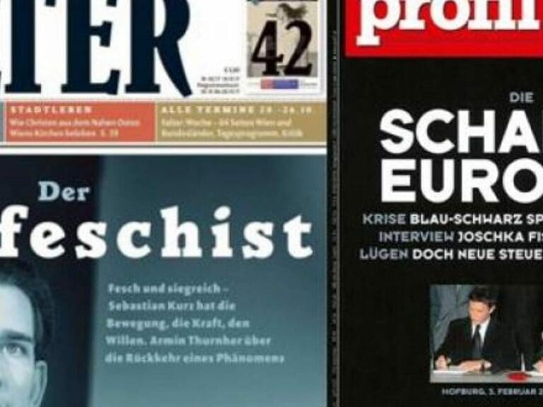 Kurz als "Neofeschist" für Presserat in Ordnung — Bild: Screenshot / Twitter @chri_rai bzw. profil.at