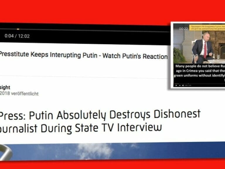 "Putin zerstörte unehrlichen Wolf" — Bild: z.V.gg