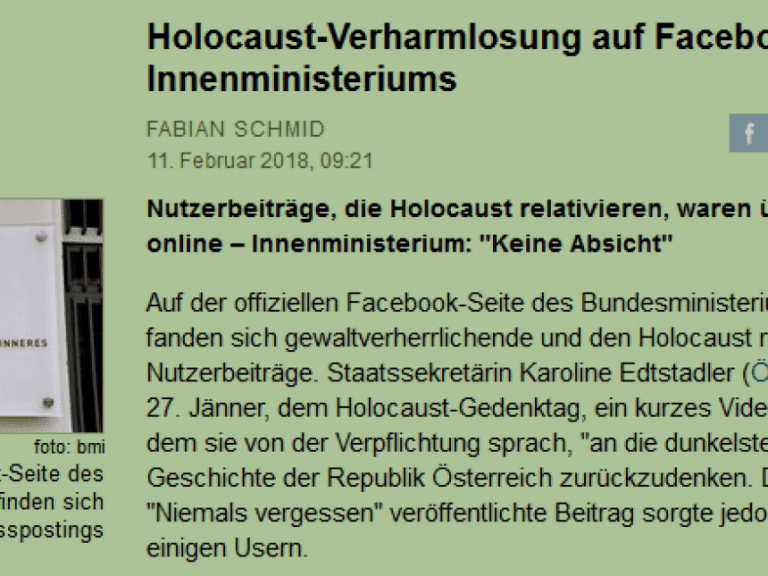 Verharmlosungen im "Standard"-Forum — Bild: screenshot derstandard.at