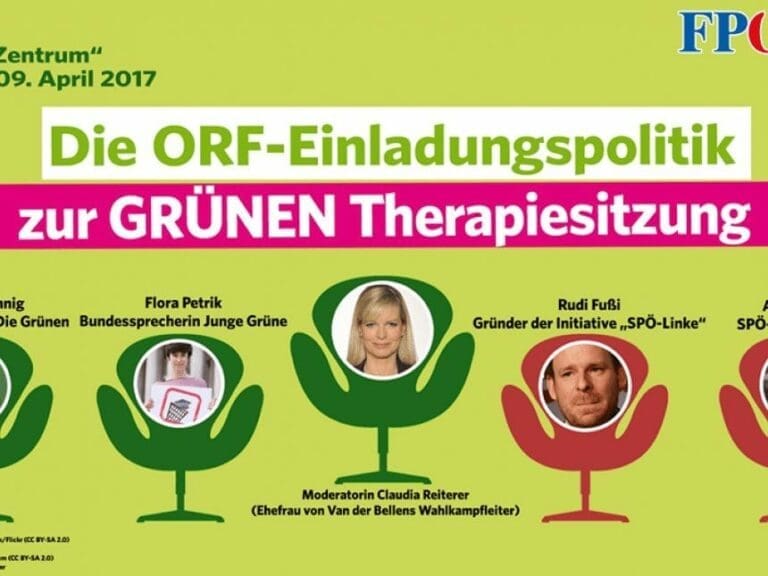 Scheidung der Grünen: Therapiesitzung im ORF — Bild: FPÖ / Facebook