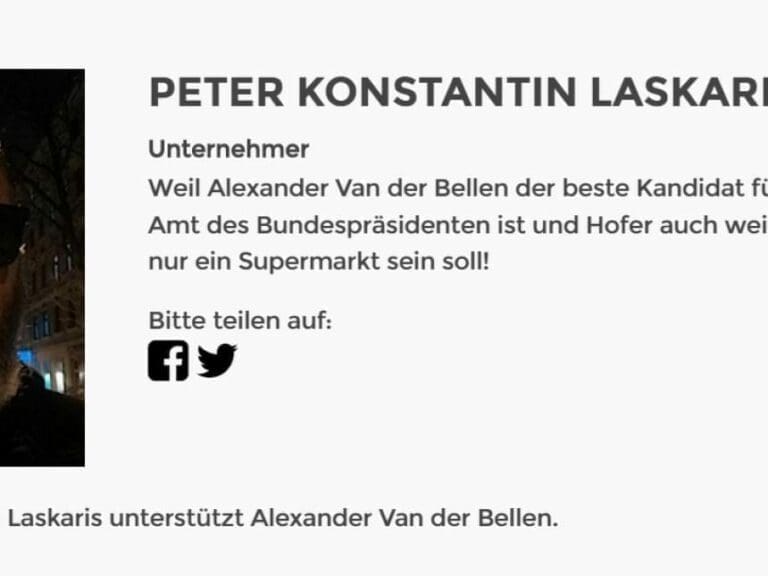 Laufhaus-Besitzer: Hofer-Wähler sind Volksidioten — Bild: Screenshot Personenkomitee Vanderbellen.at