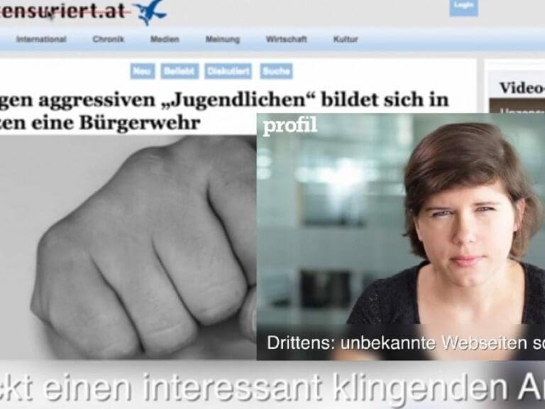 Fake News Wochenschau: “profil” verheddert sich im “Netz der Lüge” und geht ukrainischer Propaganda auf den Leim — Bild: Screenshots profil.at / Montage: unzensuriert