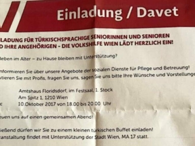 SPÖ sagt Türken, wie sie an Sozialgeld kommen — Bild: Unzensuriert.at