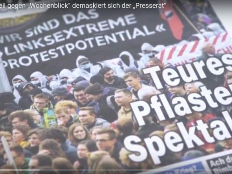 Video: Wochenblick kritisiert Meinungsdiktat des Presserats — Bild: Screenshot youtube