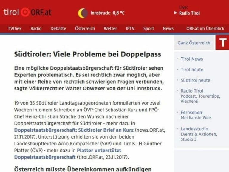 Südtirol: ORF macht (wieder) Politik — Bild: tirol.orf.at