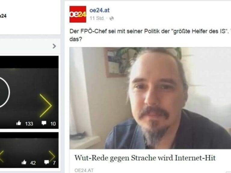 Gratisblätter machen Strache-Gegner zu Held — Bild: oe24.at / Facebook (Screenshot)
