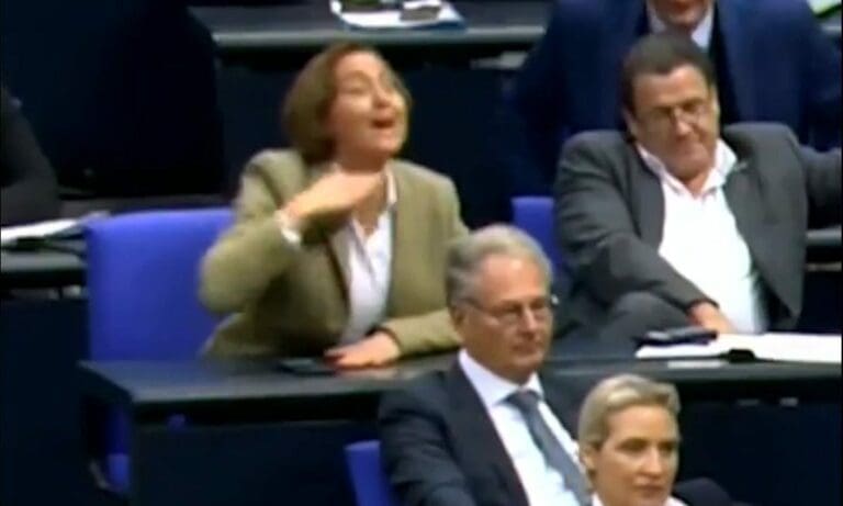 Absurder Medien-Wirbel um angebliche “Kopf-Ab-Geste” von Beatrix von Storch — Screenshot Twitter