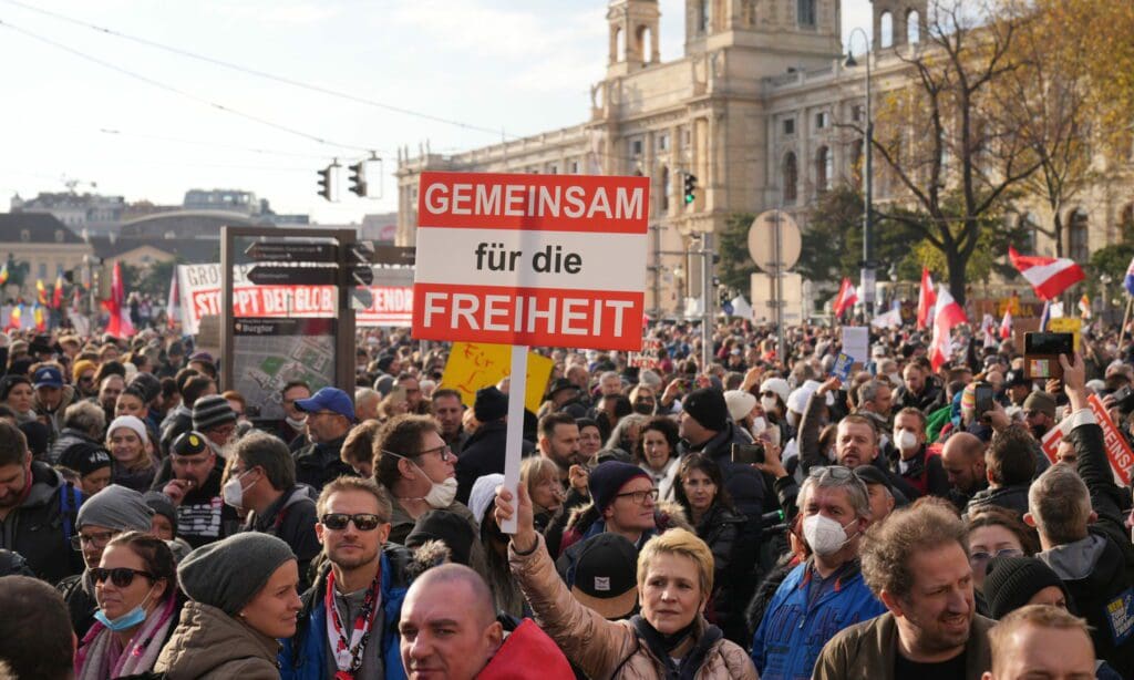 Corona-Demo in Wien