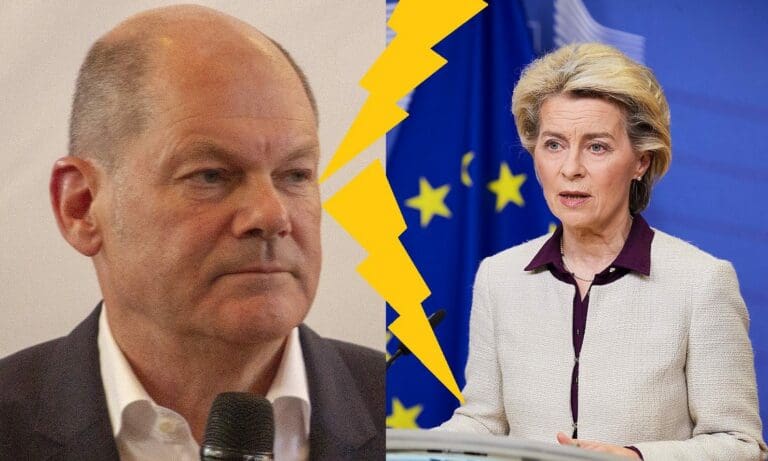 Atomkraft: Von der Leyen gegen Scholz — Olaf Kosinsky / wikimedia (CC BY-SA 3.0 de), Dati Bendo / wikimedia (CC0)