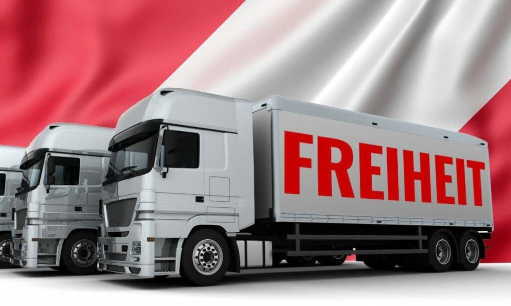 Freiheits-Konvoi Lkw