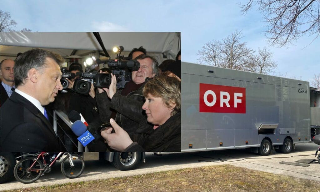 Viktor Orban und ORF-Lkw