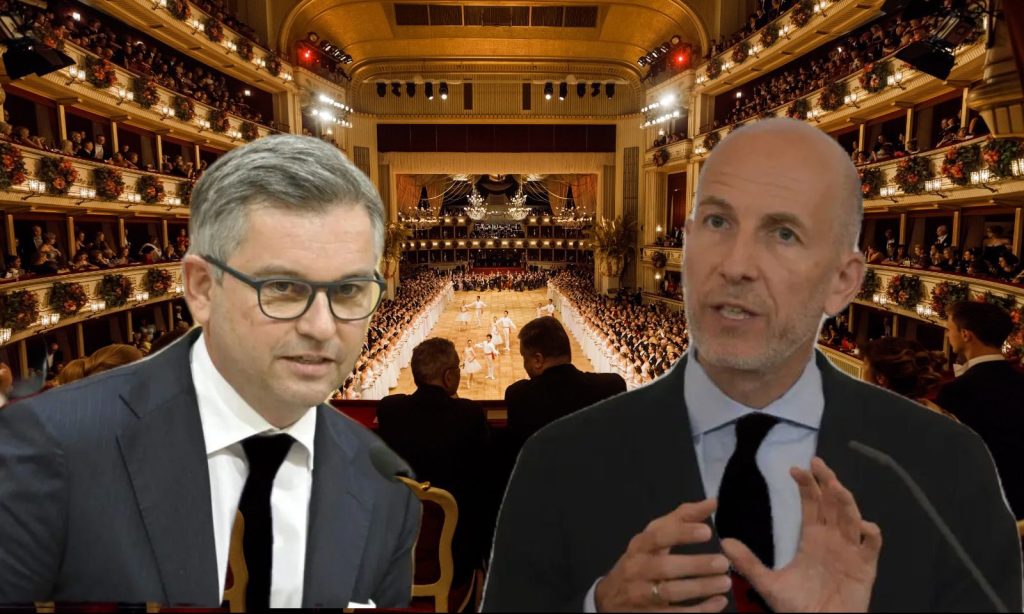 Magnus Brunner, Martin Kocher, Opernball-Loge