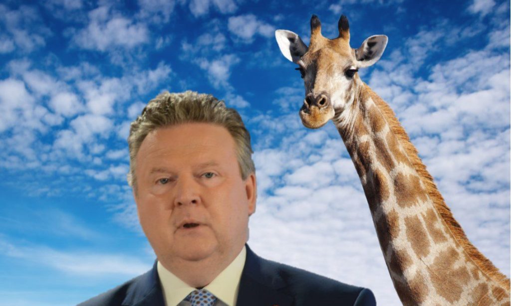 Michael Ludwig und Giraffe