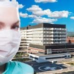 UK Krems und Krankenschwester mit Maske
