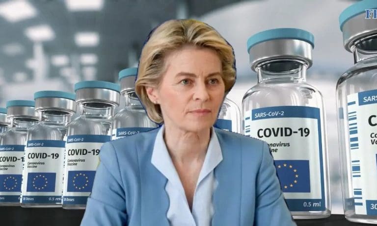 Ursula von der Leyen und Impfdosen —  European Union, 2021 und Screenshot / Facebook / FPÖ-TV