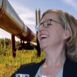 Leonore Gewessler und Gasleitung
