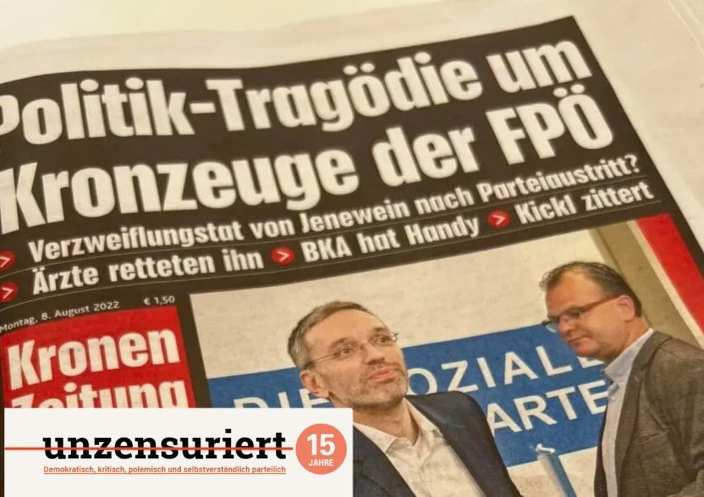 Kronen Zeitung, Titelblatt