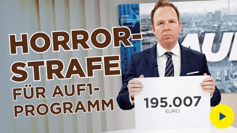 Staatsmacht holt zu Vernichtungsschlag gegen Privat-Sender AUF1 aus — Screenshot AUF1tv