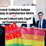 Yannick Shetty mit Regenbogenfahne und von ihm verbreiteten "Fake News"
