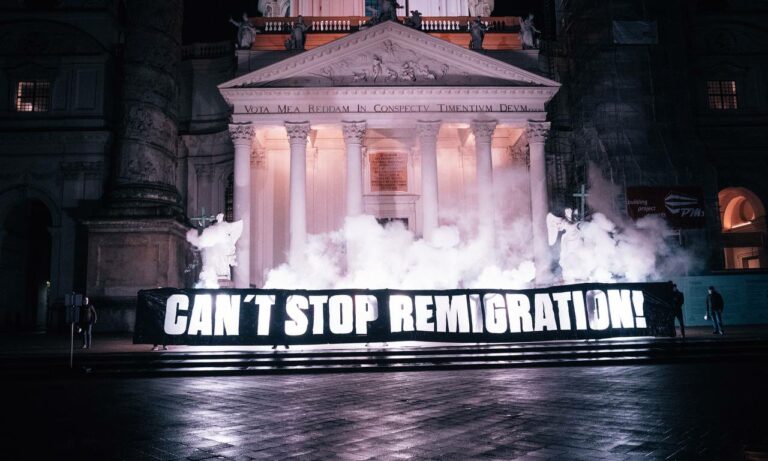 Patriotische Protestaktion nach München-Attentat — z.V.g.