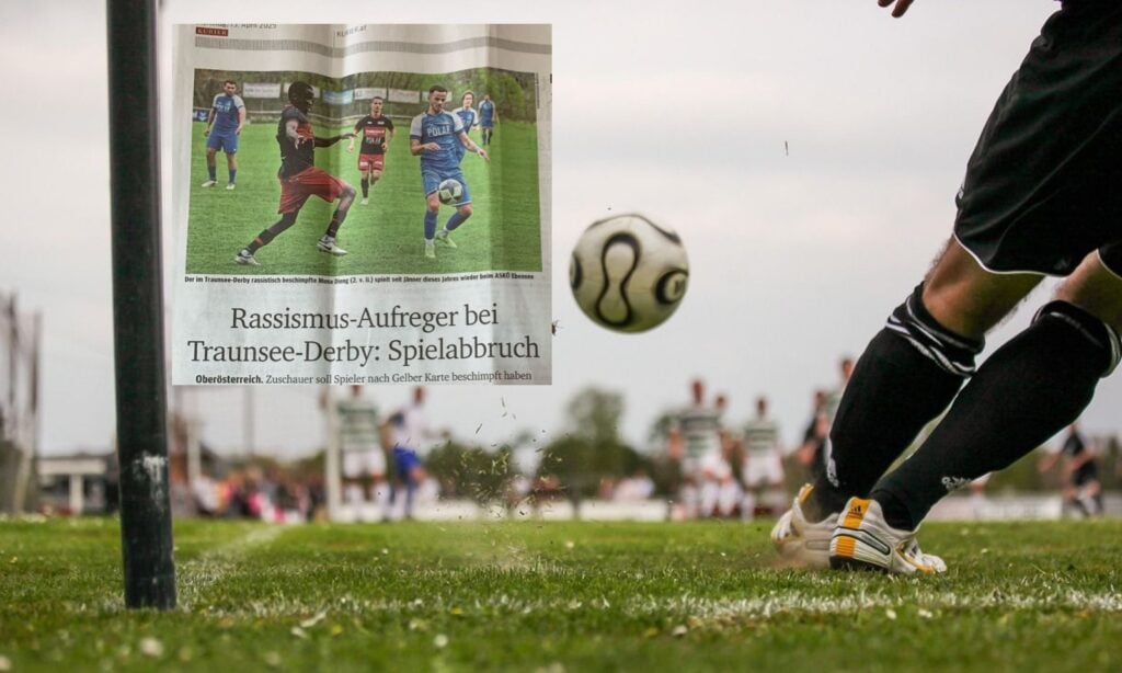 Fußball-Bild und Kurier-Artikel