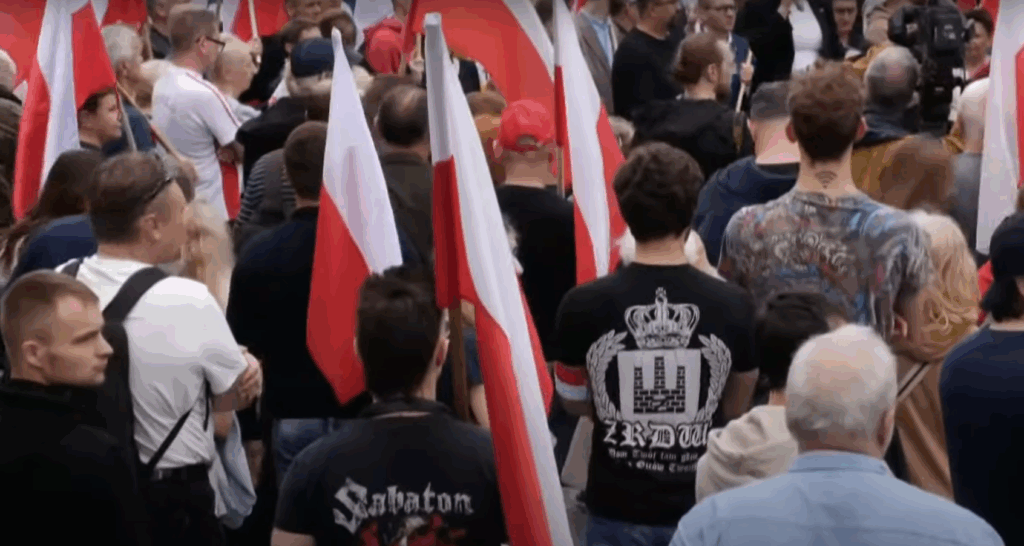 Screenshot Anti Migrationsproteste Polen